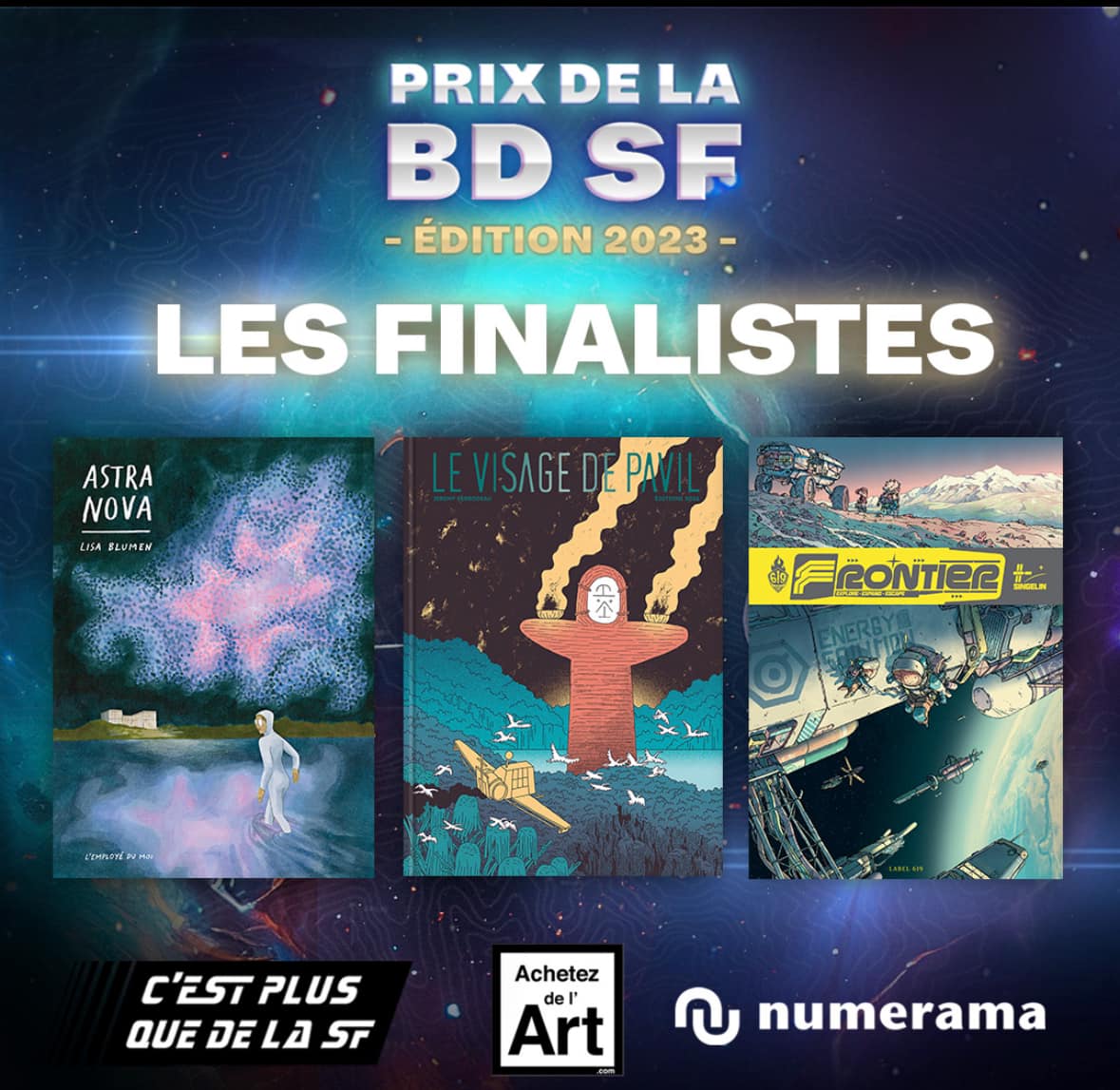 La sélection finale du prix BD SF 2023.
